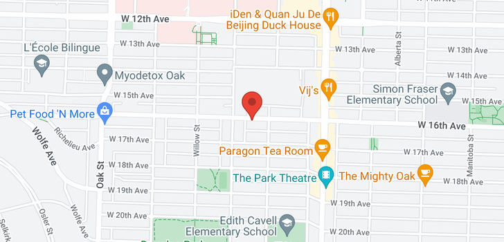 map of 305 668 W 16TH AVENUE